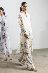 Stitched Blended Jacquard Shirt + Culotte